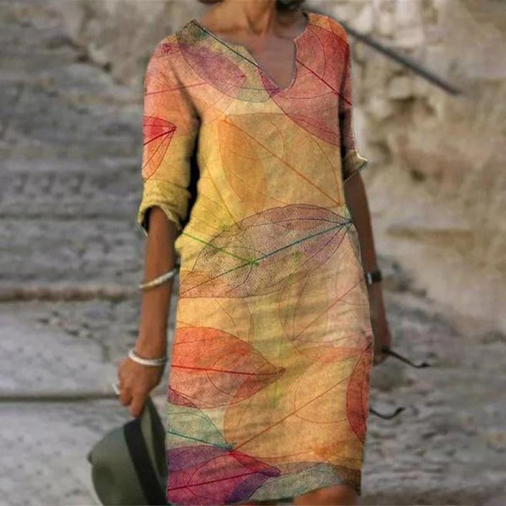 Florentiene - Elegant Dress with Cotton-Linen Look