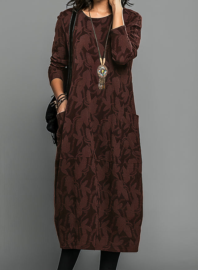 Elena | Luxurious winter dress with print