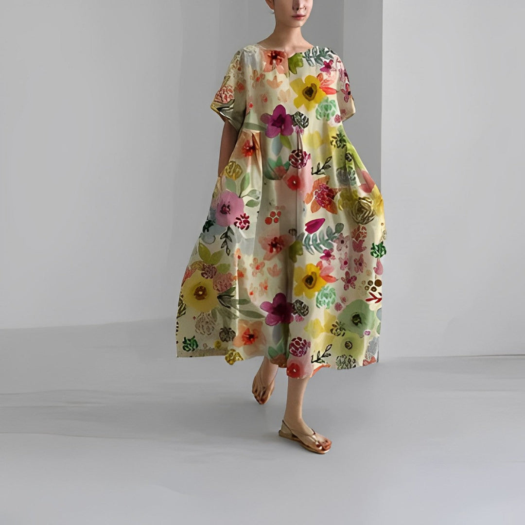 Clara™ - Boho Floral Dress - Loose Dress - Spring