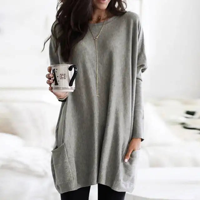 AUSSIE |Long Sleeve Tunic with Pockets